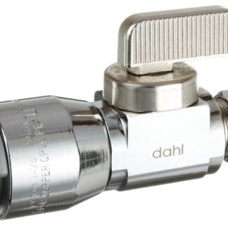 DAHL 511-QG3-31 Supply Stop Valve, 1/2 x 3/8 in Connection, Compression, 125 psi Pressure, Manual Actuator, Brass Body