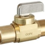 DAHL 521-13-13-BAG Stop and Isolation Valve, 1/2 x 1/2 in Connection, Solder x Solder, 250 psi Pressure, Brass Body