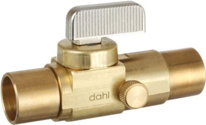 DAHL 521-13-13D-BAG Stop and Isolation Valve, 1/2 x 1/2 in Connection, Solder x Solder, 250 psi Pressure, Brass Body