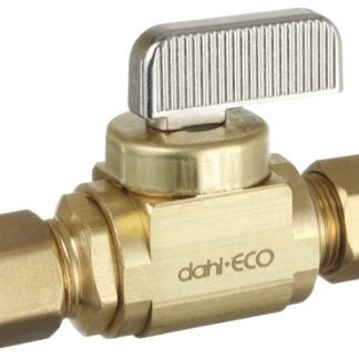 Dahl mini-ball 521-31-31-BAG In-Line Stop and Isolation Valve, 3/8 in Connection, Compression, 250 psi Pressure