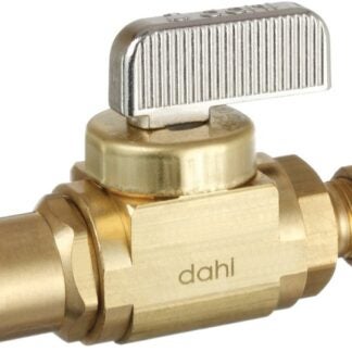 DAHL mini-ball 521-23-30-BAG In-Line Stop and Isolation Valve, 1/2 x 1/4 in Connection, Male Solder x Compression