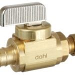 Dahl mini-ball 521-PX3-30-BAG Stop Valve, 1/2 x 1/4 in Connection, Crimp x Compression, 250 psi Pressure, Brass Body