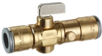 DAHL 521LB-QG3-QG3D Stop and Isolation Valve, 1/2 x 1/2 in Connection, Quick-Grip x Quick-Grip, 250 psi Pressure