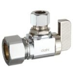 DAHL mini-ball 611-33-31-BAG Stop Valve, 5/8 x 3/8 in Connection, Compression, 250 psi Pressure, Manual Actuator