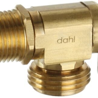 DAHL 621-01-04-BAG Hose and Boiler Drain Valve, 1/2 in Connection, MIP x Male Hose, 250 psi Pressure, Manual Actuator