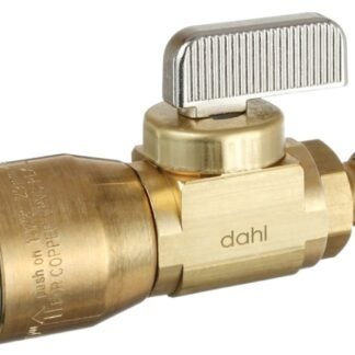 Dahl mini-ball 521-QG3-30 Stop Valve, 1/2 x 1/4 in Connection, Compression, 250 psi Pressure, Manual Actuator