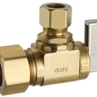 Dahl mini-ball 621-33-31 Angle Shut-Off Valve, 5/8 x 3/8 in Connection, Brass Body