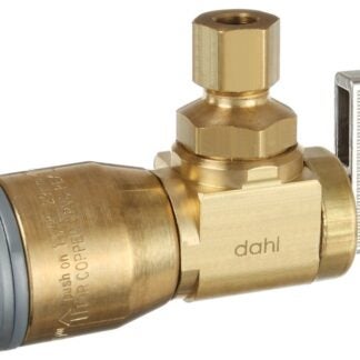 DAHL mini-ball 621-QG3-30 Stop Valve, 1/2 x 1/4 in Connection, Compression, 250 psi Pressure, Manual Actuator