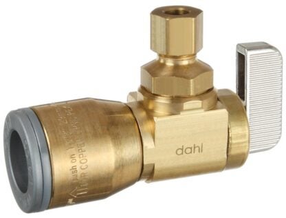 DAHL mini-ball 621-QG3-30 Stop Valve, 1/2 x 1/4 in Connection, Compression, 250 psi Pressure, Manual Actuator