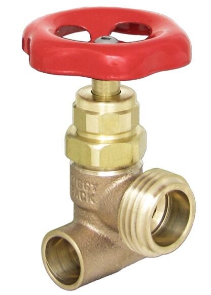 Dahl E21616-4 BAG Drain Valve, 1/2 x 1/2 in Connection, Compression x Hose, Brass Body