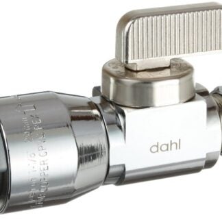 DAHL 511-QG3-30 Supply Stop Valve, 1/4, 1/2 in Connection, Compression, Manual Actuator, Brass Body