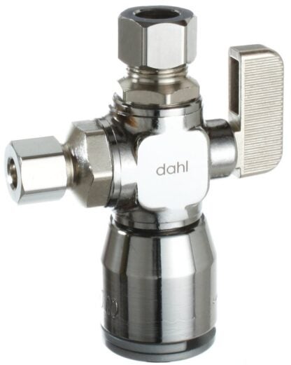 DAHL 511-QG3-31-31 Ball Valve, 1/2, 3/8 x 3/8 in Connection, Compression, 125 psi Pressure, Manual Actuator, Brass Body