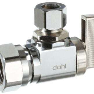 Dahl mini-ball 611-52-31 Angle Stop Valve, 3/8 x 3/8 in Connection, FIP x Comp, 250 psi Pressure, Brass Body