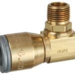 DAHL 620-QG3-62 Mini Ball Pipe Elbow, 1/2 x 3/8 in, MIP, Brass, 250 psi Pressure