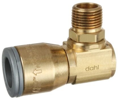 DAHL 620-QG3-62 Mini Ball Pipe Elbow, 1/2 x 3/8 in, MIP, Brass, 250 psi Pressure