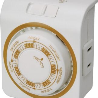 Woods 50003 Mechanical Timer, 15 A, 125 V, 1875 W, 7 days Time Setting, White