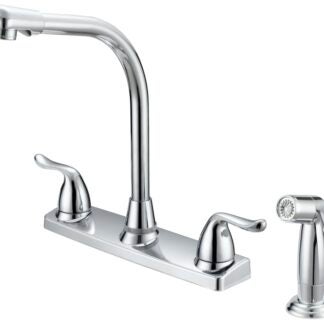 Boston Harbor F8F10036CP Kitchen Faucet, 1.8 gpm, 2-Faucet Handle, 4-Faucet Hole, Metal/Plastic, Chrome Plated