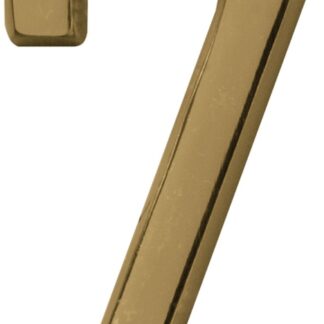 Hy-Ko Prestige Series BR-42PB/7 House Number, Character: 7, 4 in H Character, Brass Character, Solid Brass Sells in Quantity of 3