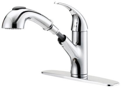 Boston Harbor FP4A4079CP Kitchen Faucet, 1.8 gpm, 1-Faucet Handle, 1, 3-Faucet Hole, Metal/Plastic, Chrome Plated