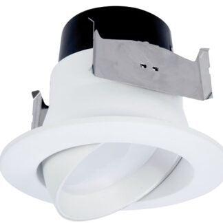 Halo LA4 Series LA4069301EWH Adjustable Gimbal, 9 W, 120 VAC, 1-Lamp, LED Lamp, White, Matte