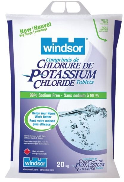 Windsor 7075 Potassium Chloride, 20 kg Bag, Tablet