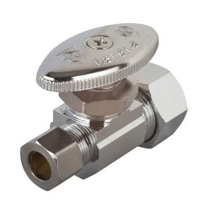 Moen M-Line Series M4770BL Straight Shut-Off Valve, 3/8 x 5/8 in Connection, Compression, Brass Body