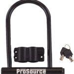 ProSource HD-RUP002 High Security Padlock, Keyed Different Key, U-Type Shackle, PVC Shackle, Steel Body