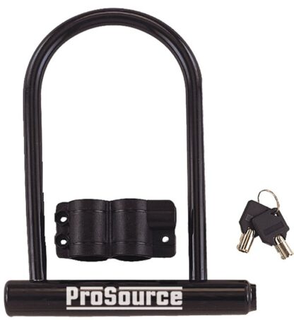 ProSource HD-RUP002 High Security Padlock, Keyed Different Key, U-Type Shackle, PVC Shackle, Steel Body