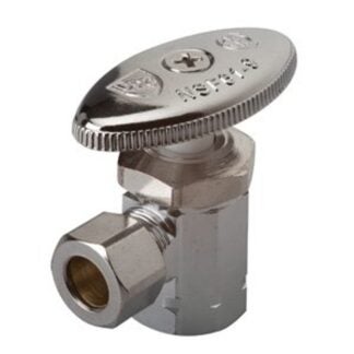 Moen M-Line Series M4540 Angled Shut-Off Valve, 3/8 x 3/8 in Connection, FIP x Compression, Brass Body