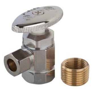 Moen M-Line Series M4590 Angled Shut-Off Valve, 3/8 x 1/2 in Connection, Compression x FIP, Brass Body