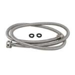 Moen M-Line Series M6636BK Washing Machine Discharge Hose, 3/4 in ID, 5 ft L, Female, Stainless Steel