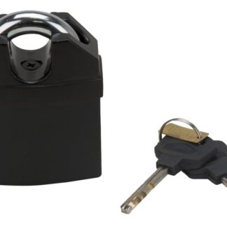 ProSource HD-PX065 High Security Padlock, Shrouded Shackle, 1/2 in Dia Shackle, 1-1/2 in H Shackle, Steel Shackle, Black