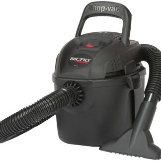 Shop-Vac 2021005 Wet/Dry Vacuum, 1 gal Vacuum, 50 cfm Air, Disposable Filter, 1 hp, 120 VAC, Black Housing