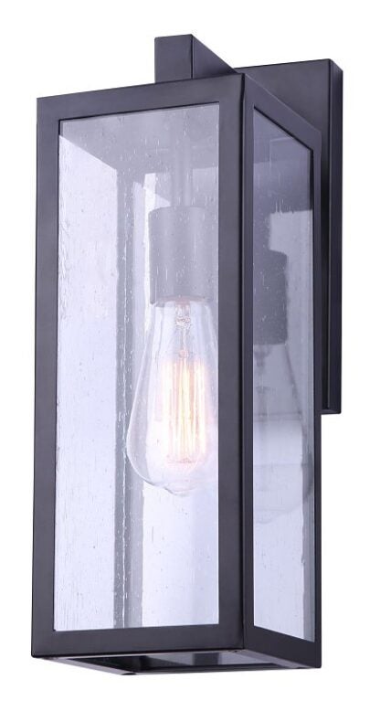 Canarm NEWPORT IOL456BK Outdoor Light, 120 V, 100 W, Type A Lamp, Metal Fixture, Black Fixture, Matte Fixture