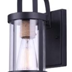 Canarm DELANO IOL457BKR Outdoor Light, 120 V, 60 W, Type A Lamp, Metal Fixture, Black Fixture, Matte Fixture