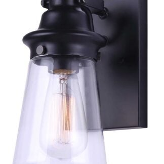 Canarm KORBER IOL458BK Outdoor Light, 60 W, Type A Lamp, Black Fixture, Matte Fixture