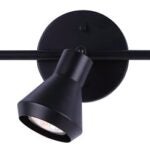 Canarm BYCK IT1020A03BK10 Track Light, 150 W, 3-Lamp, GU10 Lamp, Black Head, Ceiling, Wall Mounting