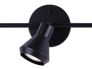 Canarm BYCK IT1020A03BK10 Track Light, 150 W, 3-Lamp, GU10 Lamp, Black Head, Ceiling, Wall Mounting