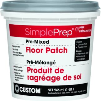 Custom CFPQT Pre-Mixed Floor Patch, Gray, 1 qt Pail Sells in Quantity of 6