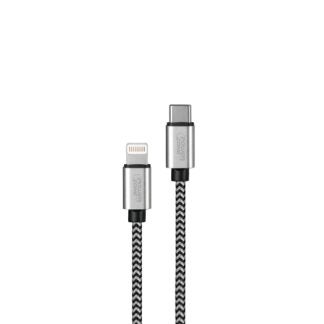 PowerZone KL-029X-2M-LIGHTN Charging Cable, Lightning, Type C, 6 ft L