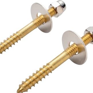 ProSource 24448-3L Screw Set, Brass, Brass, For: Use to Attach Toilet to Flange