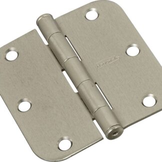 National Hardware N830-242 Door Hinge, Cold Rolled Steel, Satin Nickel, Non-Rising, Removable Pin, Full-Mortise Mounting