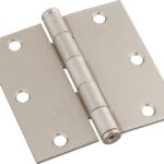 National Hardware N830-248 Door Hinge, Cold Rolled Steel, Satin Nickel, Non-Rising, Removable Pin, Full-Mortise Mounting