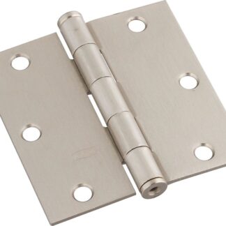 National Hardware N830-248 Door Hinge, Cold Rolled Steel, Satin Nickel, Non-Rising, Removable Pin, Full-Mortise Mounting