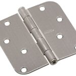 National Hardware N830-243 Door Hinge, Cold Rolled Steel, Satin Nickel, Non-Rising, Removable Pin, Full-Mortise Mounting