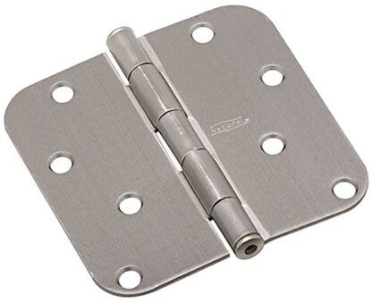 National Hardware N830-243 Door Hinge, Cold Rolled Steel, Satin Nickel, Non-Rising, Removable Pin, Full-Mortise Mounting