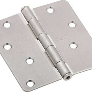 National Hardware N830-246 Door Hinge, Cold Rolled Steel, Satin Nickel, Non-Rising, Removable Pin, Full-Mortise Mounting