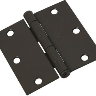 National Hardware N830-205 Door Hinge, Cold Rolled Steel, Oil-Rubbed Bronze, Non-Rising, Removable Pin, 50 lb