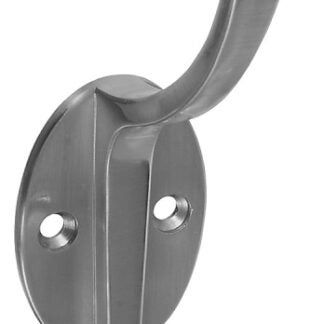 National Hardware V8009 N806-824 Coat and Hat Hook, 2-Hook, Zinc, Satin Nickel, 1/PK Sells in Quantity of 5