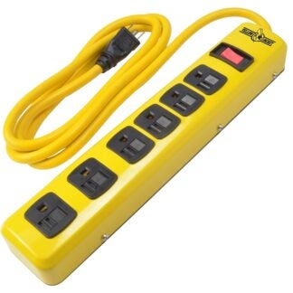 CCI 5139N Power Outlet Strip, 6 ft L Cable, 6 -Socket, 15 A, 125 V, Yellow